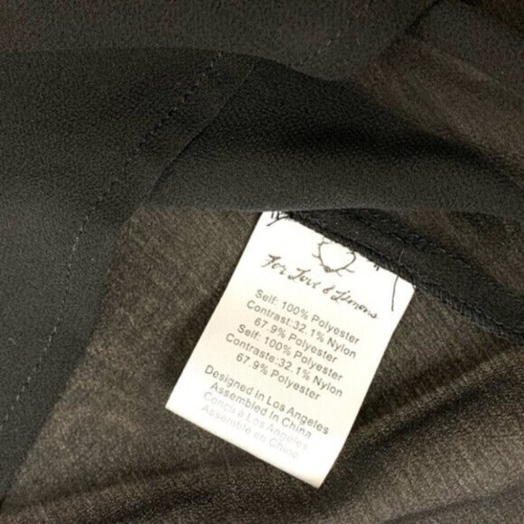 FREE PEOPLE For Love & Lemons Sacramento Blouse Black Sheer Lace Long Sleeves S - Picture 10 of 16